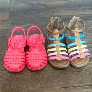 Colorful Kids Sandals Set of 2